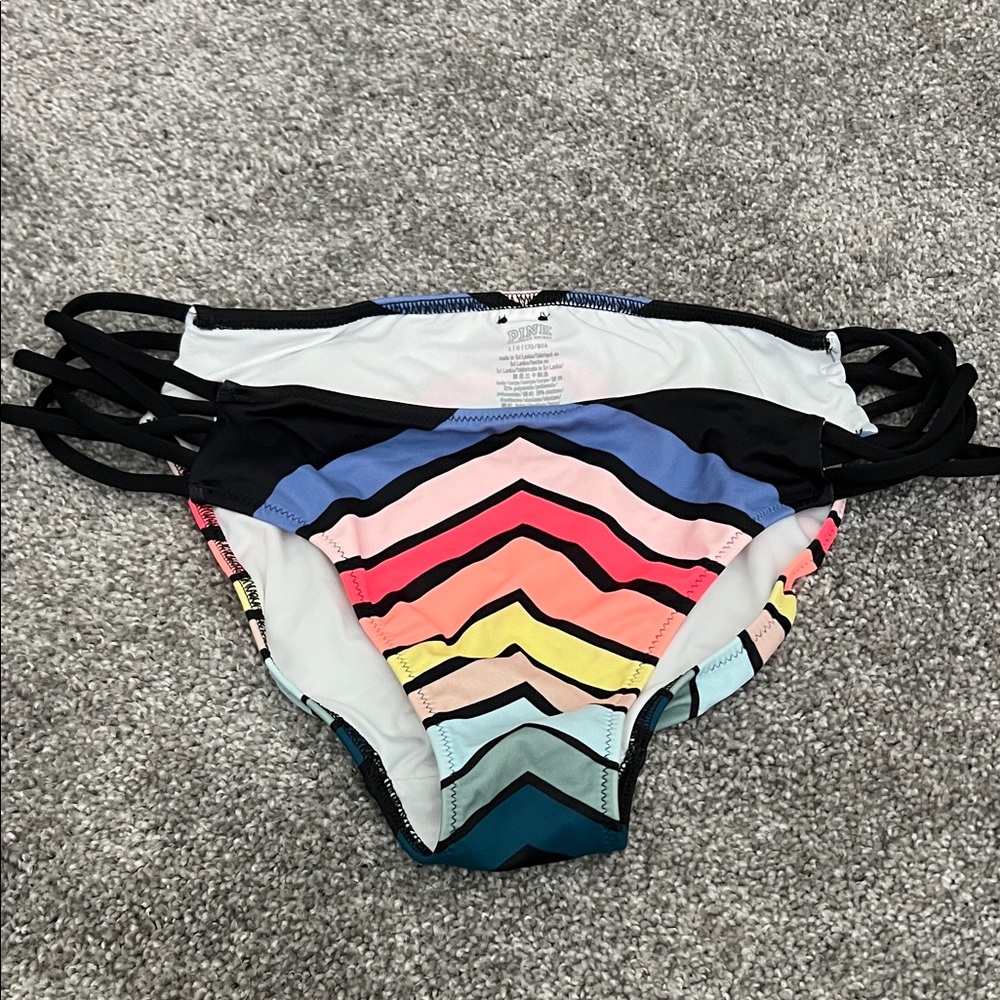 PINK Victoria's Secret Multicolor Chevron Bikini Bottom